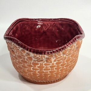 Caire Burke 4" Terracotta Ceramic Red Orange Bowl Decor